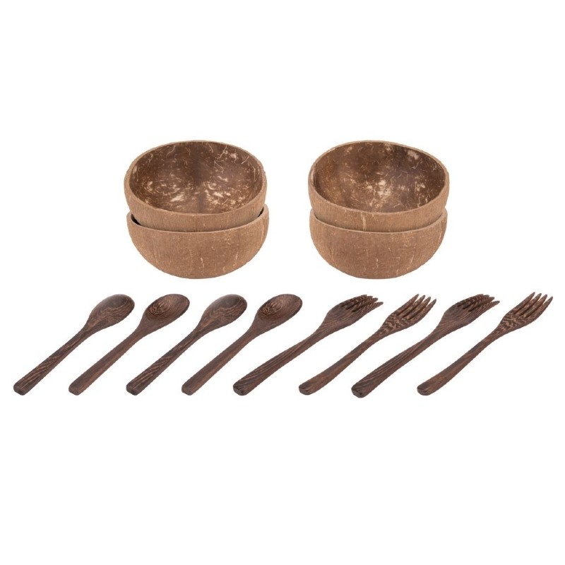 Coconut Bowls Large Natural Family Pack